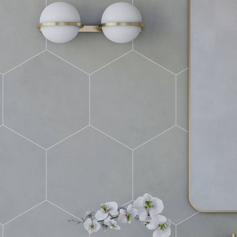 Honeycomb 9in.x10in. Hexagon Porcelain Tile