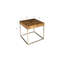 Teak Puzzle Frame End Table
