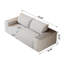 Canapé confortable en velours côtelé 2 places - Assemblage facile pour la vie, la chambre à coucher et plus-174153531-174153509