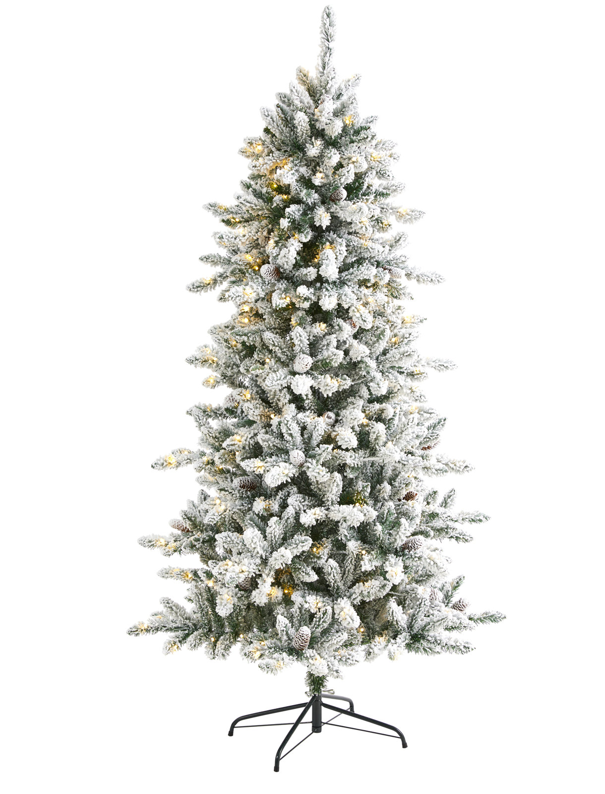 Lighted Artificial Christmas Tree, 6.5' H