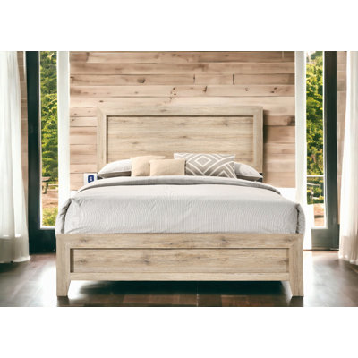 Miquell Natural Finish Queen Bed
