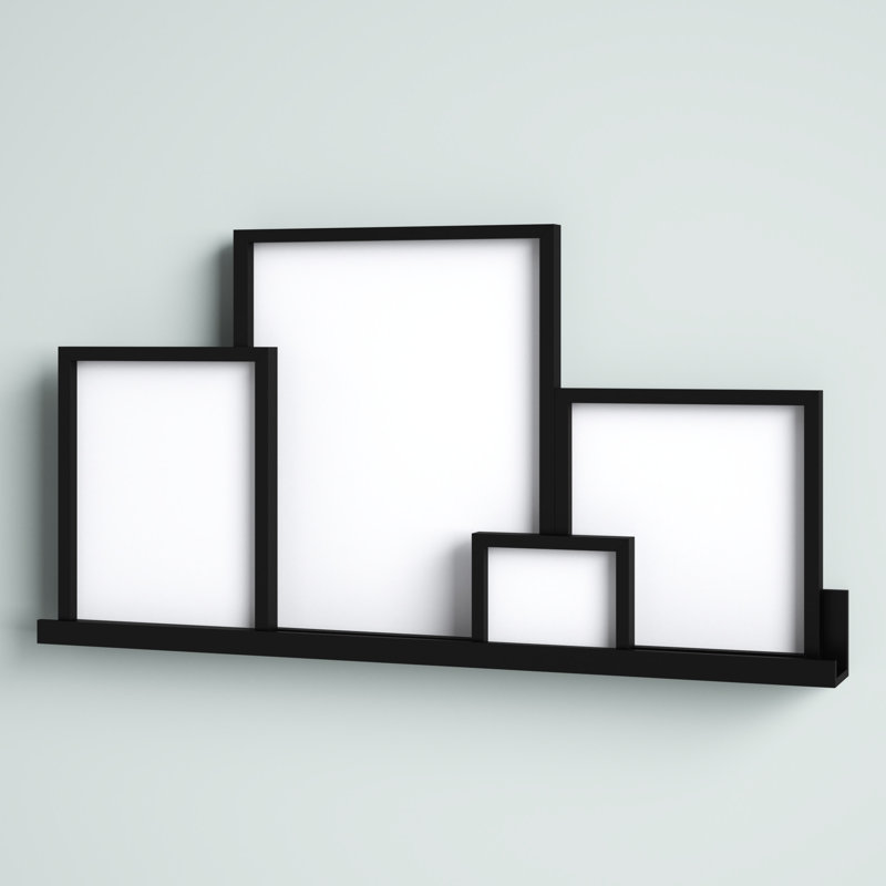 Odriscoll Matte Picture Frame - Set of 4 with Mat, Black