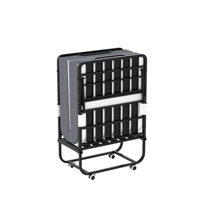 75-Inch Folding Bed With 5" Memory Foam Mattress, Portable Metal Frame, Easy To Store In Small Spaces 75 Inch Twin Heavy-Duty Mobility