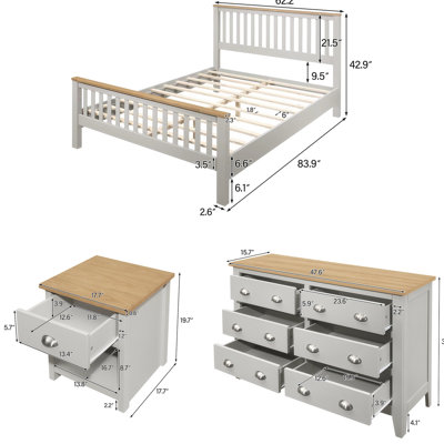 Dziabula 3 Piece Bedroom Set