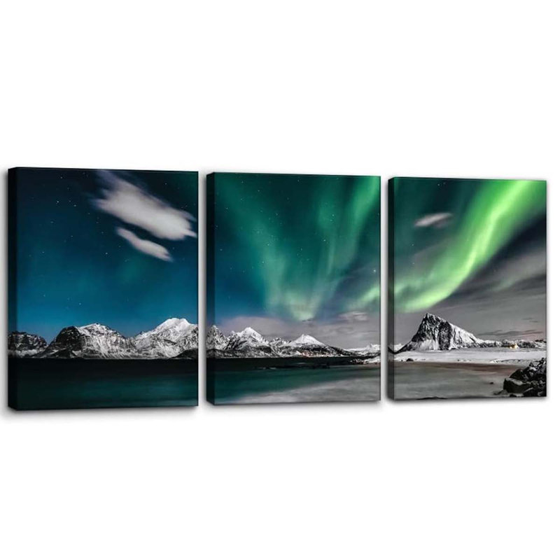 3 Piece Wrapped Canvas Print, 40 cm H x 90 cm W