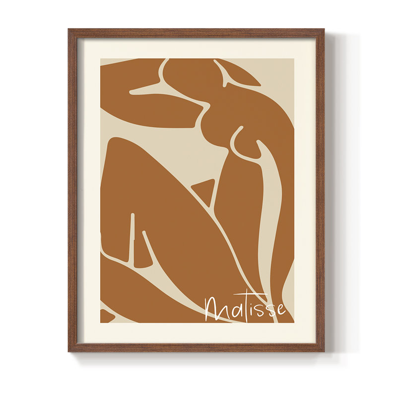 Matisse CECII, reproduction encadrée - bois massif, Brun, H 28 po x l 22 po