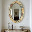 Miroir mural ovale en cuir-1254066581-1254066586