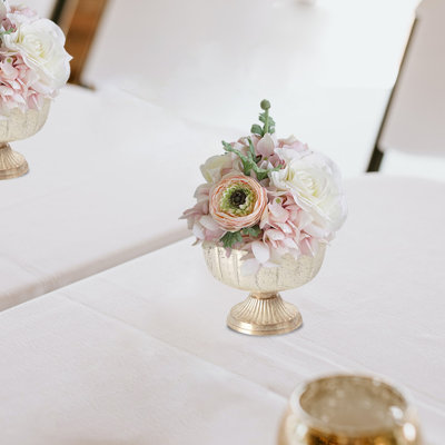 Metal Vase, Mini Metal Gold Flower Vase
