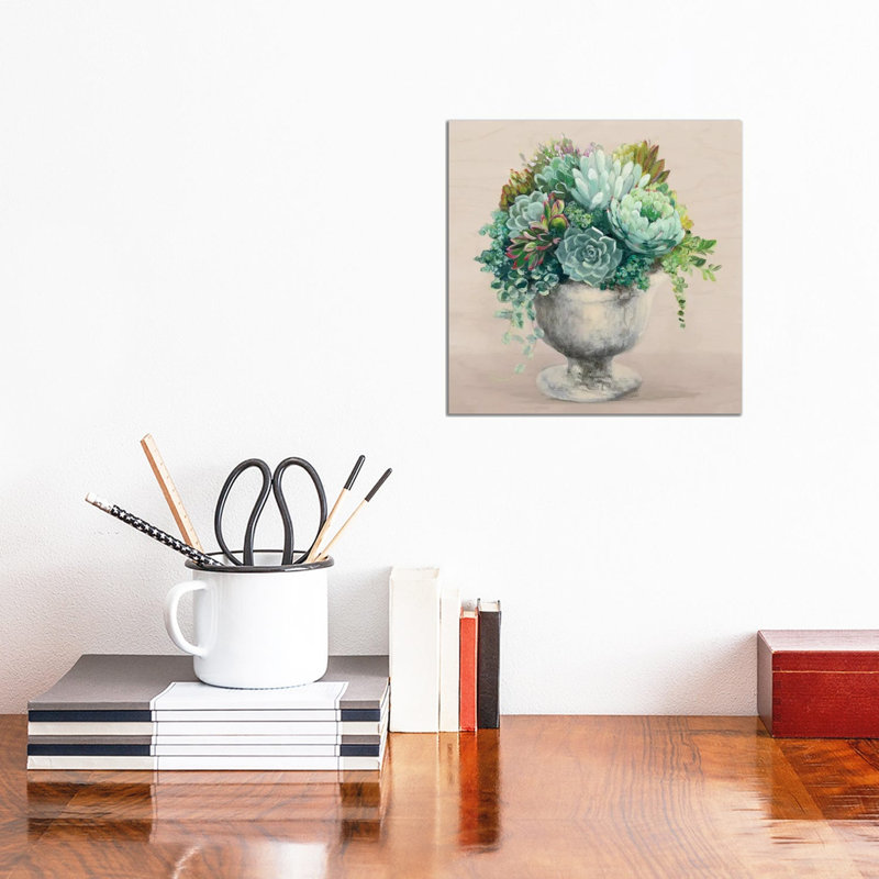 Festive Succulents I Blush by Julia Purinton - Wrapped Canvas Print, 30.48 cm H x 30.48 cm W