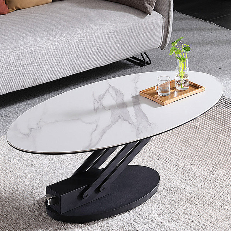 Table à thé Modern, H 27,56 po x L 51,18 po x l 27,56 po, Blanc