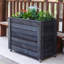 Jardinière mobile en bois gris anthracite 32 po x 40 po x 20 po avec roues verrouillables - Jardin surélevé rustique pour patio, terrasse ou balcon-1611127834