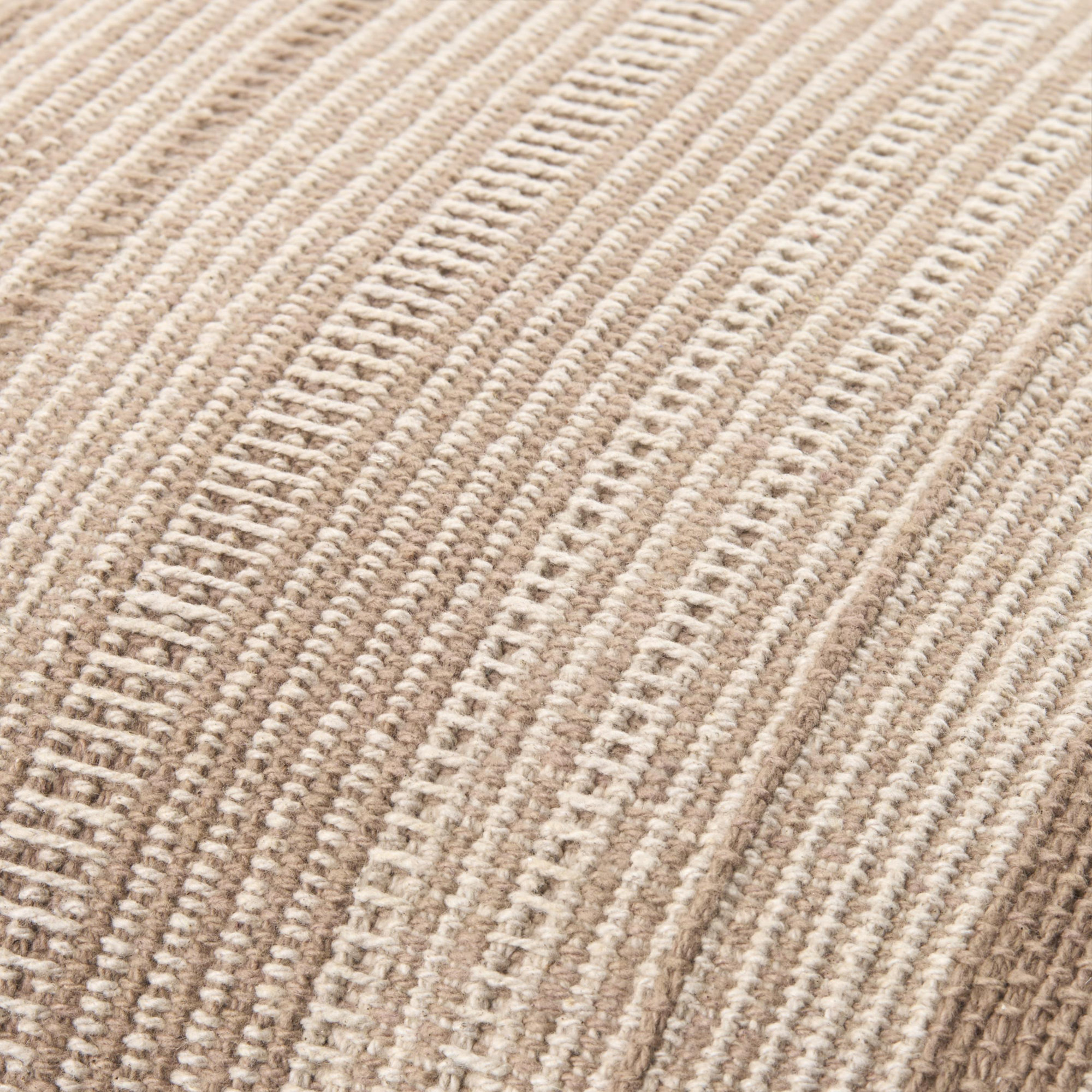 Dalton  Accent Pillow Cover & Insert, Pillow Cover Only - No Insert, Square 18", Tan/Beige