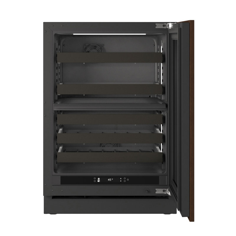 U-Line 24"W. Seamless 4.9 Cu.Ft. Dual-Zone Beverage Center - Panel Ready, Panel Ready Solid Frame