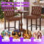Tabouret de bar 2 pièces avec dossier rembourré et repose-pieds en métal, hauteur de comptoir de 30,5 pouces-626657370