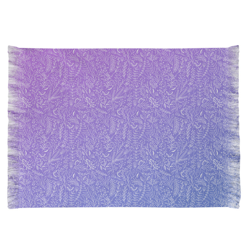 Tapis bleu/violet floral dégradé ditsy Mcguigan, Oui