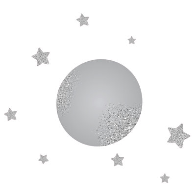 Adhésif décoratif lune et étoiles