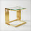 Ensemble de tables basses 2 pièces Modern Modern avec plateau en verre trempé, cadre en acier inoxydable résistant à la rouille pour des espaces de vie élégants