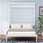 Lit escamotable double pleine grandeur, lit escamotable de 61,5 po avec armoire pour bureau, parfait pour la chambre d'amis, bureau, bureau, blanc