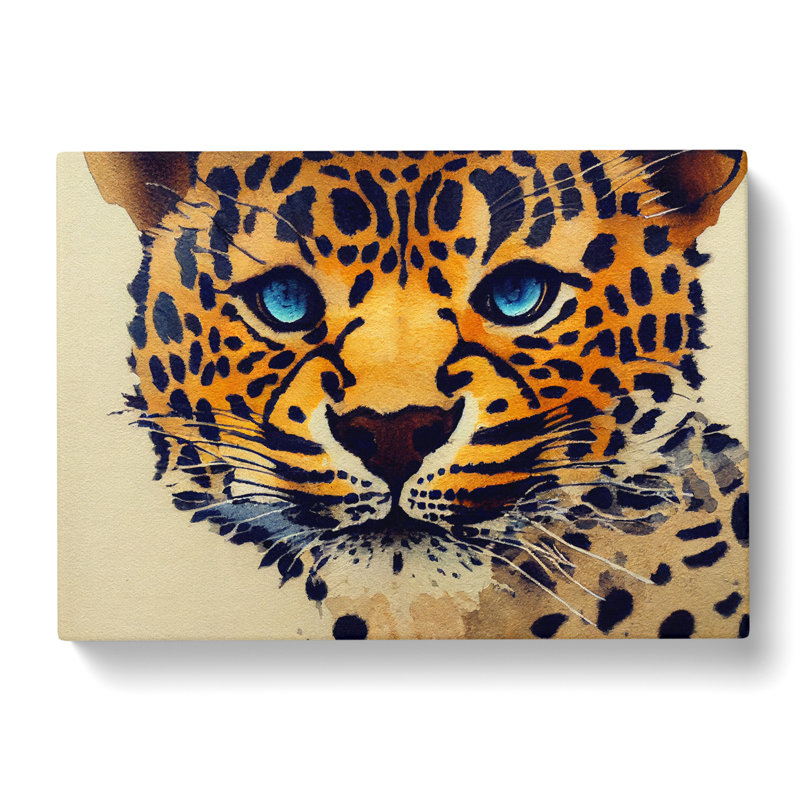 Watercolour Leopard Vol.1 - Wrapped Canvas, 35cm H x 50cm W x 3cm D