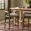 Tullio Upholstered Stool with Solid Wood Frame