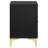Black And Gold 2-Drawer Rectangular Nightstand