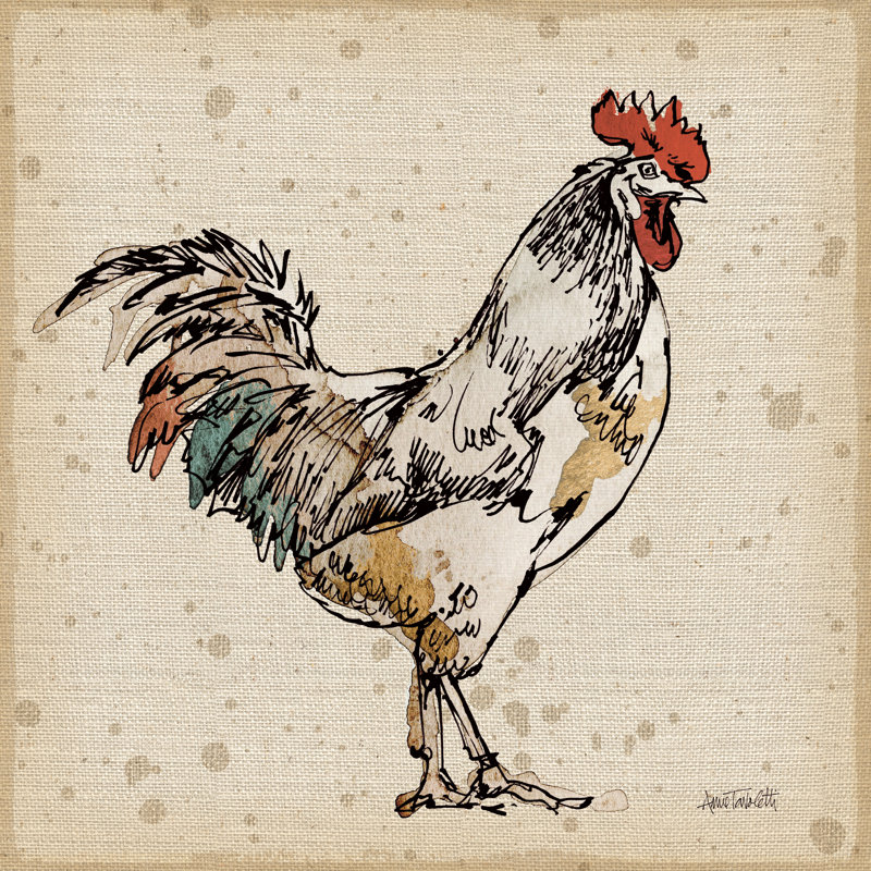 Farm Life III No Words by Anne Tavoletti - Wrapped Canvas Painting, 91cm H x 91cm W x 3.8cm D