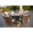 Pomos 8 - Person Wicker Patio Dining Set with Round Table , Cushions Included