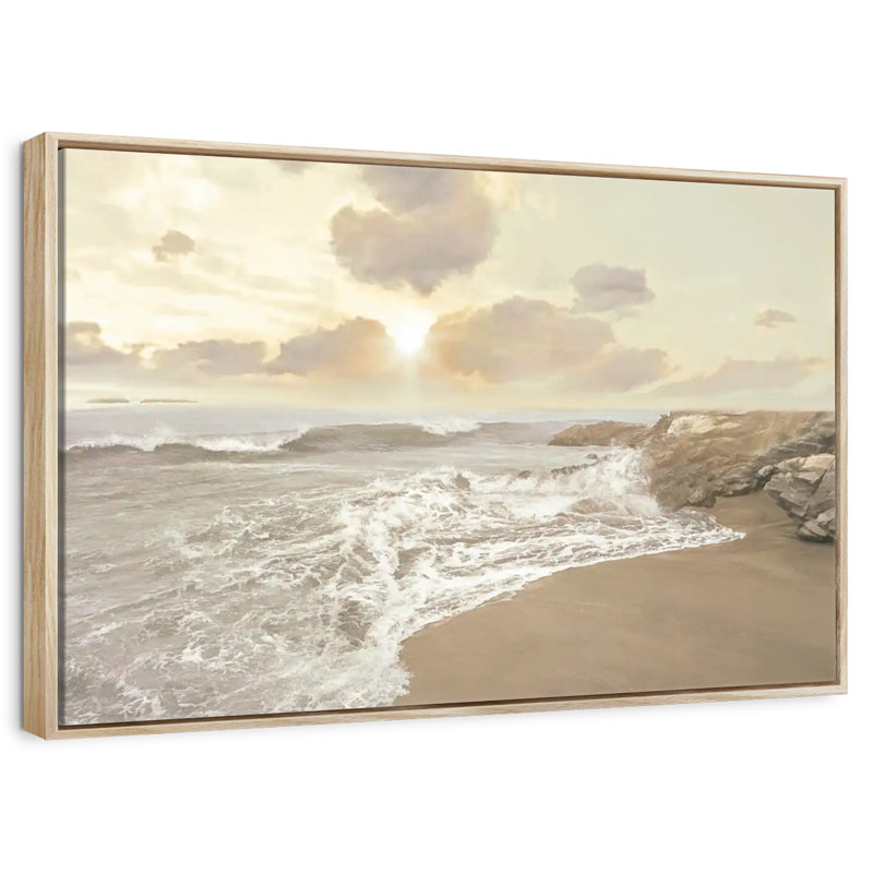 Passerelle, Cadre flottant en bois naturel, 43 po x 29 po