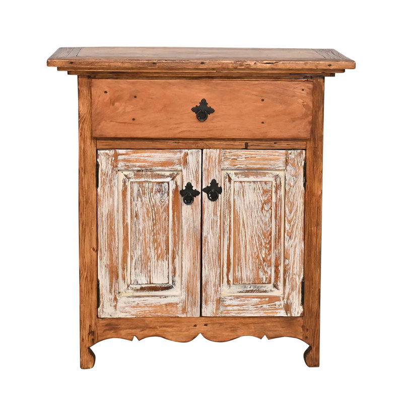 Armoire utilitaire Corral blanchie, Brun / Blanc