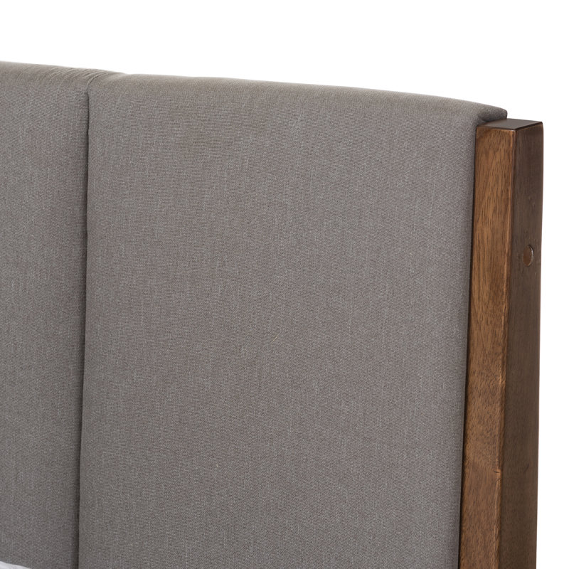 Chasitie Upholstered Platform Bed, King, Light Gray