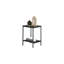 Ensemble de table rustique 3 pièces Table basse 1X Table de bout 2X Table de bout style minimaliste à deux niveaux avec finition noire-119971737