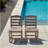 Wooden Color  Armless Outdoor Chairs – HDPE Material   Set Of 2