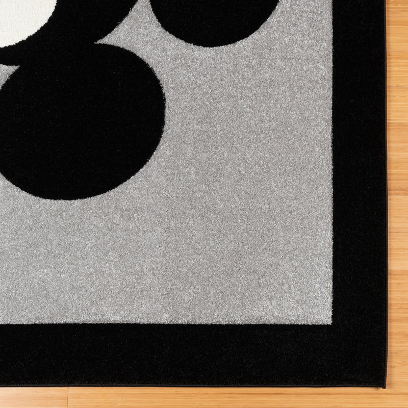 Mickey Mouse Classic Pose Indoor Area Rug – Disney Licensed Rug for Playroom, Bedroom & Living Room, Soft Low Pile - 5x7