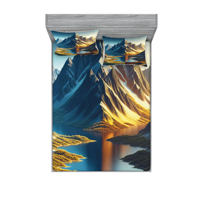 Microfiber Sheet Set, Queen Sheet Set with 2 Pillowcases