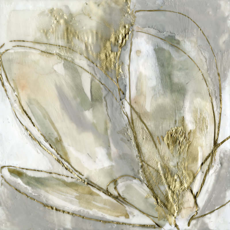 Blooming Gold II by Jennifer Goldberger - Wrapped Canvas Painting, 91cm H x 91cm W