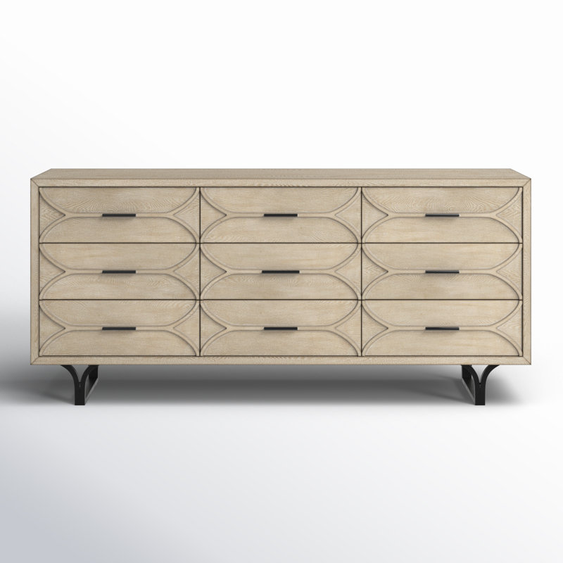 Diane 70.1'' Sideboard, Black/Light Brown