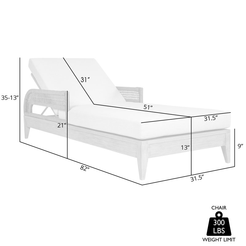 Hareton 82" Long Reclining Single Chaise with Cushions