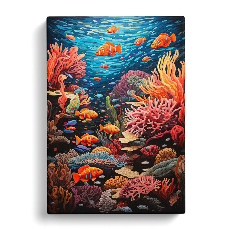 Ocean Orphism Art - Wrapped Canvas
