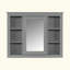 Meuble-lavabo 36 po avec armoire à pharmacie, armoire de rangement moderne avec 2 portes à fermeture douce et 4 tiroirs, meuble-lavabo simple-130358251