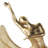 Waheeda Polystone Dancer Decorative Gold Sculpture with Black Square Base