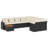 Vidaxl Garden Sofa Set Black, Cream White