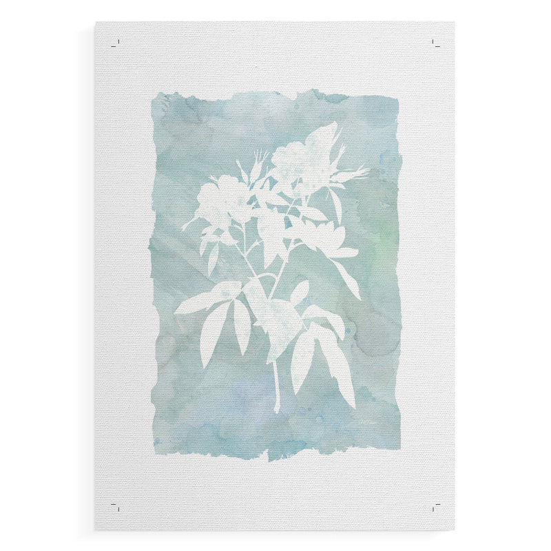 Silhouette Botanical III - Impression sur toile seulement - NON-CADRE, H 60 po x l 40 po
