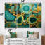 Amazonite dorée verte dorée - géode de pierre, art mural-2140825122-2140825124