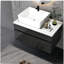 Petit meuble-lavabo flottant simple 31,5 pouces avec lavabo
