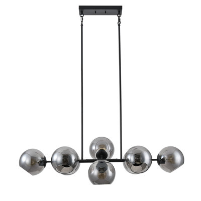 8-Smoke gray dimmable glass pendant light