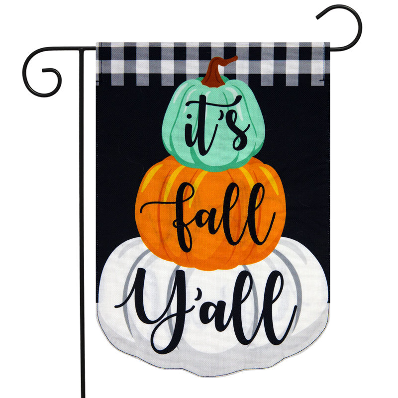 Drapeau de jardin «It's Fall Y'all Burlap»