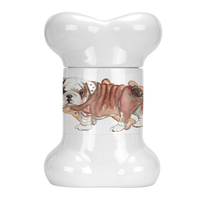 Pot à animaux en forme d’os bouledogue chiot