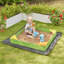 Liberty House Toys 90cm x 13.5cm Solid Wood Square Sandbox with Cover