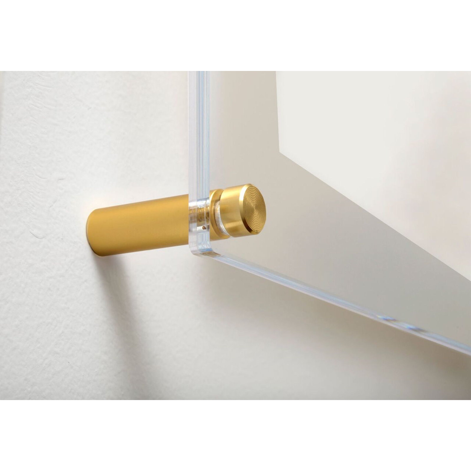 Clear UV-Grade Acrylic Modern Floating Picture Frame, Gold, 12" W x 12" H