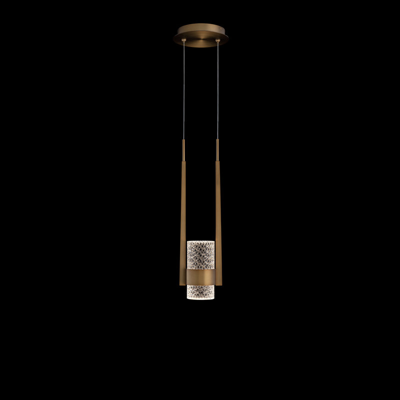 Cadenza 1 - Light LED Pendant, Aged Brass
